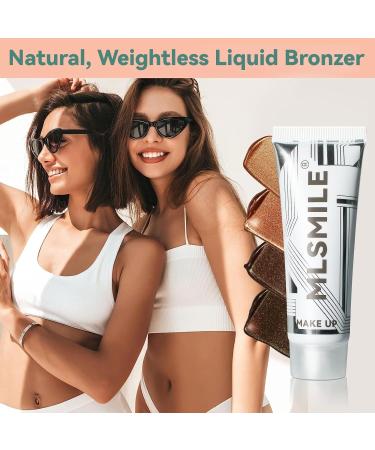 Liquid Bronzer 4 Colors - Natural Blendable Matte Cream Contour Makeup | Waterproof Long Lasting Formula (Color 02 - Buy Online on GoSupps.com