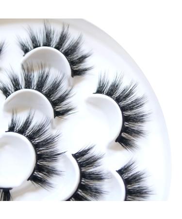 5D Fluffy Faux Mink Eyelashes - Natural Look Soft & Reusable 7 Pairs - Happy Heartbeat Collection - Buy Online on GoSupps.com