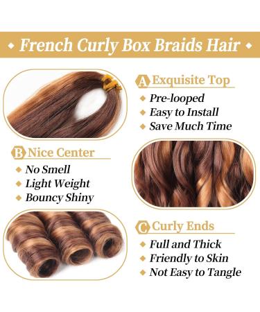 8 Packs French Curly Braiding Hair 22 Inch Loose Wave Spiral Curly Crochet Hair for Black Women Pre Stretched Braiding Hair with Curly Ends (22 inch 33-30) 22 Inch(pack of 8) 33-30 - Buy Online on GoSupps.com