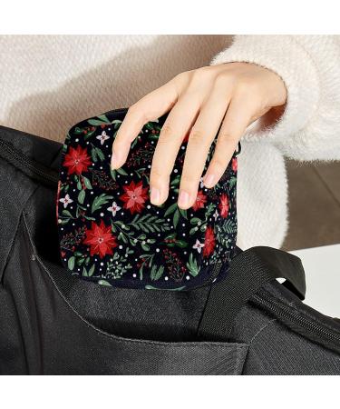Christmas Flower Menstrual Cup Pouch - Portable Sanitary Napkin Storage Bag - Buy Online on GoSupps.com