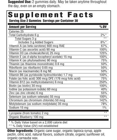 Shop MegaFood Men's Multi Wild Blueberry Gummies - 60 Count for Optimal Health - Buy Online on GoSupps.com