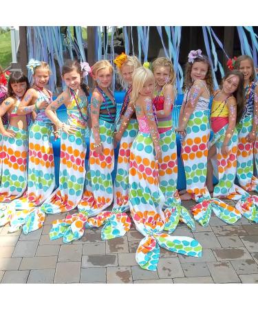 Mermaid Scale Temporary Tattoos Stickers - 12 Sheets for Kids & Adults | Mermaid Themed Party Decoration & Favors - Buy Online on GoSupps.com