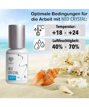 Buy Neo Crystal Eyelash Glue 5ml - Transparent Fast Drying (1 Sec) Long Lasting (8 Weeks) Elastic & Resistant for Professional Eyelash Extensions | International Shipping - Buy Online on GoSupps.com