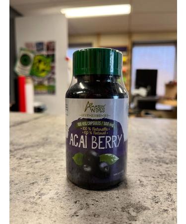 Amazon Andes Acai Berry Capsules - Antioxidant Rich Immune Support Gluten Free Non-GMO Vegan - 100 Veg Pills (500mg - Buy Online on GoSupps.com
