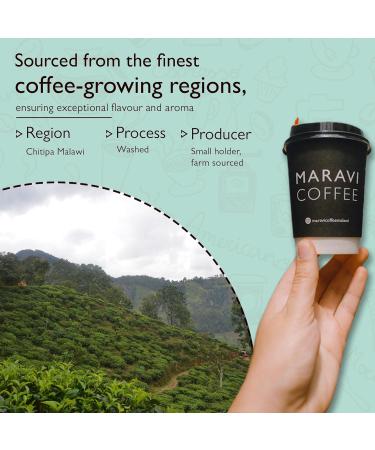 Maravi Speciality Coffee - Malawi Chitipa Geisha Coffee - Drip Grind Coffee - Medium Roast - Caramel Rose & Chocolate Notes - 1 kg Drip Grind 1 kg (Pack of 1) - Buy Online on GoSupps.com
