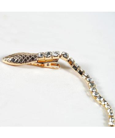 Rhinestones Snake Hair Chains Punk Crystal Tassel Hair Clip Chains Decorative Hairpin Headpiece for Women SET2 - Buy Online on GoSupps.com