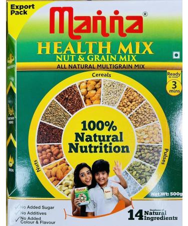 seelans Manna Health Mix 1kg(500g x 2 Packets)| All Natural mutigrain Mix|Goodness of 14 Natural Ingredients - Buy Online on GoSupps.com