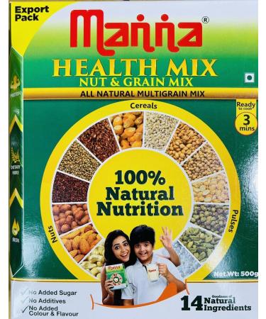 seelans Manna Health Mix 1kg(500g x 2 Packets)| All Natural mutigrain Mix|Goodness of 14 Natural Ingredients
