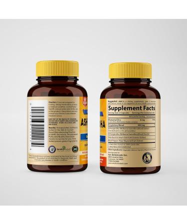 Sandhu Herbals Zinc 30mg Supplement and Organic 4 in 1 Ashwagandha Capsules with Zinc| Supports Healthy Skin Immune System| Non-GMO - Buy Online on GoSupps.com