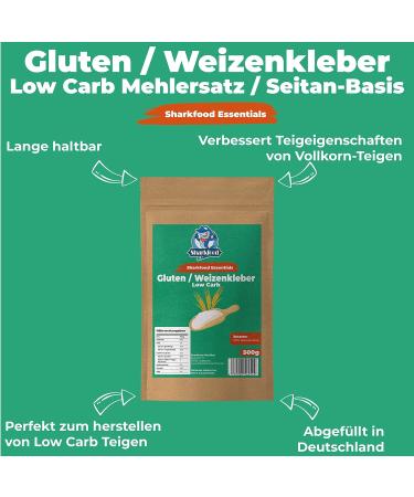 Premium Wheat Gluten 500g | Low Carb Flour Substitute | High Protein Seitan Base | Gluten for Baking & Cooking - Buy Online on GoSupps.com