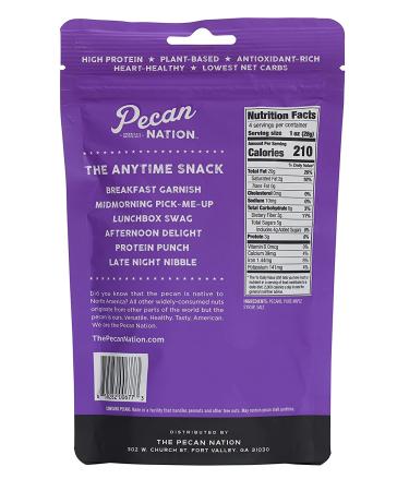 Pecan Nation Maple Flavored Roasted Sweet Pecan Pieces 4 oz - Natural, Antioxidant-Rich, Non-GMO Nut Snack for Adults & Kids - Buy Online on GoSupps.com
