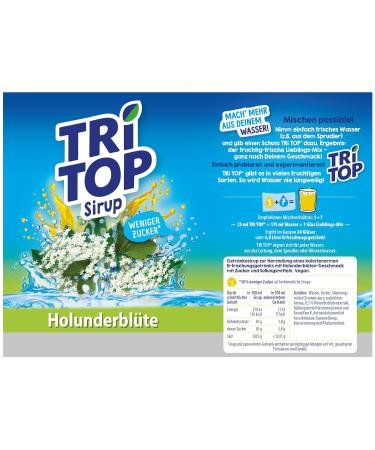 Buy Tri Top Beverage Syrup 4-Pack | Orange Mandarin Pink Grapefruit Tropic Elderberry | 600ml Each | Perfect for 5-Liter Soft Drinks | International Shipping - Buy Online on GoSupps.com