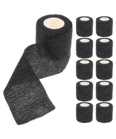Happyyami 12 Rolls of Self-Adhesiv e Cohesiv e Wrap Ba nda g e Flexible Stretch Tape Athletic Strong ElasticTape for Wrist Ankle Sprains Swelling