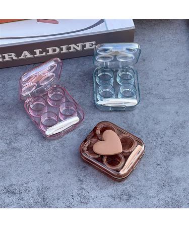 Buy Nfegsiya Pink Heart Contact Lens Container with Tweezers - Stylish & Durable Lens Housing for Girls - International Shipping Available - Buy Online on GoSupps.com