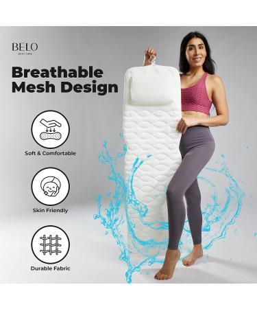 X-Large Luxury Full Body Bath Pillow - Air Mesh for Tub Neck and Back Support - Buy Online on GoSupps.com