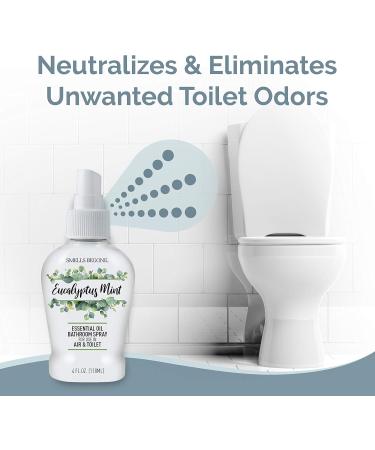 SMELLS BEGONE Eucalyptus Mint Essential Oil Bathroom Spray - 4oz - Eliminates Toilet Odors - Natural Freshener - Buy Online on GoSupps.com