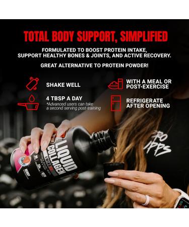 PROSUPPS Amino23 Liquid Collagen Shots Berry - Collagen Peptide Post Workout Supplement Supports Healthy Aging Joints Skin & Hair - Gluten-Free & Zero Sugar - 16 Servings - Buy Online on GoSupps.com