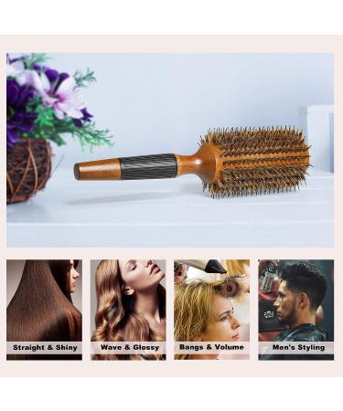 Bestool Boar Bristle Round Hair Brush for Quick Blowout - 2.8 Inch - Pack of 3 - Add Shine and Volume - Minimize Damage - For Women and Men - Buy Online on GoSupps.com