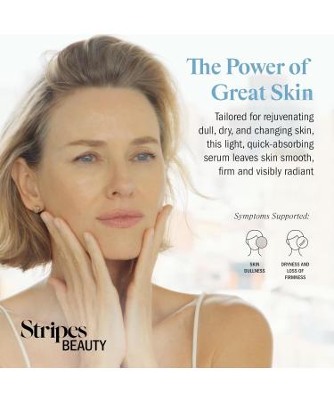 Stripes Beauty The Power Move Serum | Hydrating Anti-Aging Facial Serum with Squalene & Hyaluronic Acid | Firm & Smooth Fine Lines | Safe for Sensitive Skin | Menopause Support | 1.0 Fl Oz - International Shipping - Buy Online on GoSupps.com