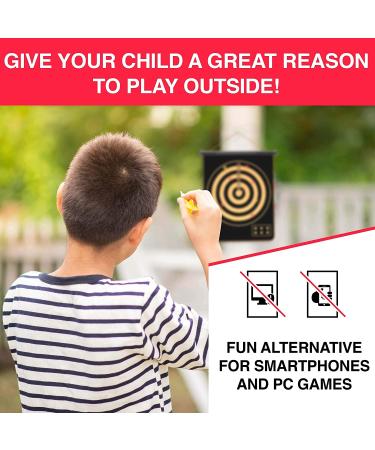 FUNGENIX Magnetic Dart Board for Kids - Indoor Outdoor Darts Game Set with 16pcs Magnetic Darts - Double Sided Board Games | Best Toys Gifts for Boys Ages 5-16 - Buy Online on GoSupps.com
