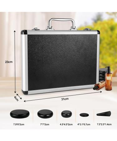Hot Stone Massage Set | 21 Pieces with Heating Device for Spa Therapy & Relaxation - Buy Online on GoSupps.com