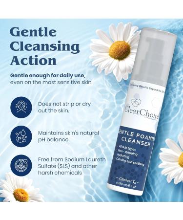 Clear Choice Gentle Foaming Cleanser 6.7oz Soap-Free, SLS-Free Face Wash for Sensitive, Acne-Prone Skin Restores pH Balance, Removes Makeup, Ideal for Post-Peel and Post-Laser Care - Buy Online on GoSupps.com