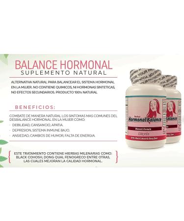 Nutrisalud Hormonal Balance Supplement - Natural Hormone Balancing for Women - 2 Bottles of 90 Capsules Each - 3 Month Treatment - 100% Natural - Buy Online on GoSupps.com