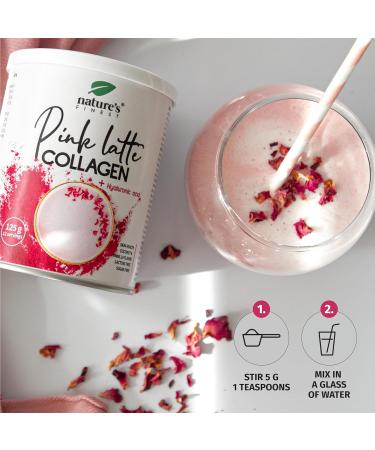 Nature's Finest by Nutrisslim Pink Latte with Collagen and Hyaluronic Acid 125 g | Coconut and Vanilla Flavored Drink Lactose and Sugar Free (1) - Buy Online on GoSupps.com
