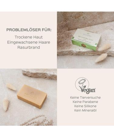 Organic Solid Shaving Soap - Reduces Razor Burn & Ingrown Hair | Micaraa Natural Cosmetics Germany - Buy Online on GoSupps.com