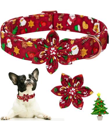 Shop Aring Pet Christmas Dog Collar - Cute Santa Claus Design Cotton Red Metal Buckle - Perfect for Medium Dogs! - Buy Online on GoSupps.com