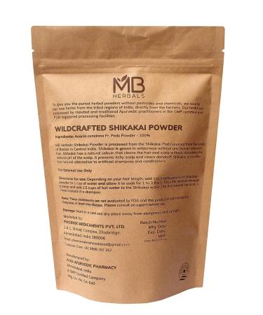 MB Herbals Shikakai Powder 227g - Natural Hair Cleanser & Conditioner - 100% Pure Acacia concinna Fruit Pods Powder - Wildcrafted Shikakai - Buy Online on GoSupps.com