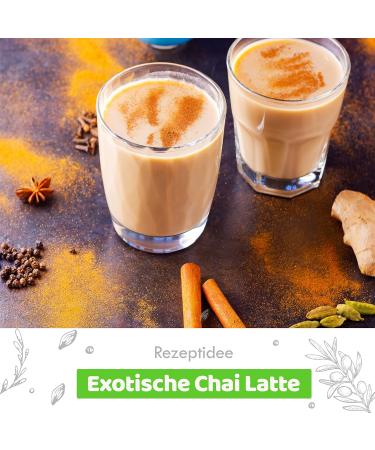 Bio Chai Masala 100g | Authentic Indian Spice Mix for Masala Chai Latte | Ginger Pepper Cinnamon Cardamom & Cloves | International Shipping Available - Buy Online on GoSupps.com
