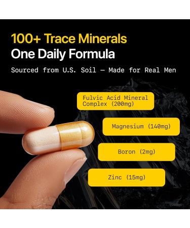Menerals Mens Multivitamin Powerful All in One Mineral Supplement for Men Natural Trace Minerals with Fulvic Acid from Rich American Soil Supports Daily Energy Vitality Focus and Mens Health - Buy Online on GoSupps.com