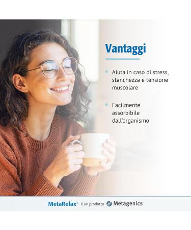  Metagenics Metagenics MetaRelax - Magnesium supplement with vitamins B6 B12 Folate and Taurine - For stress fatigue and muscle tension - 45 tablets - Buy Online on GoSupps.com