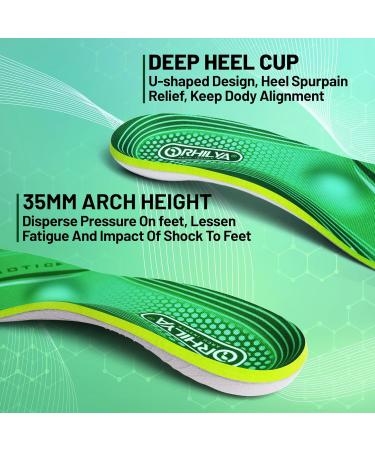 220lbs+ High Arch Support Orthotic Insole for Plantar Fasciitis Relief - Comfort for Men & Women Size 10 (290MM) - Ideal for All Day Standing Flat Feet Metatarsal Pain - Buy Online on GoSupps.com