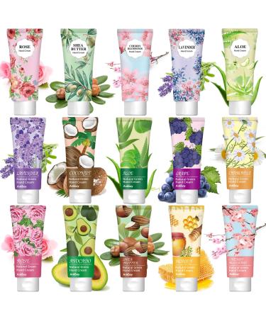 15 Pack Hand Cream Bulk Gifts for Women Small Travel Size Hand Lotion for Dry Hands Moisturizing Mini Travel Lotion for Women Stocking Stuffers Gift Sets for Bridesmaid Nurses Coworkers Bridal Shower Favors Baby Shower F...