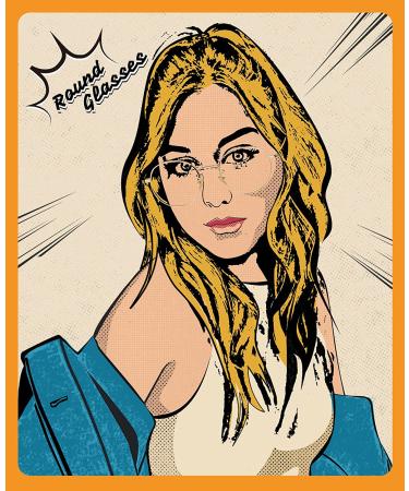 Cyxus Round Wire Frame Blue Light Glasses - UV Blocking Computer Eyewear for Men and Women - Gold - Buy Online on GoSupps.com