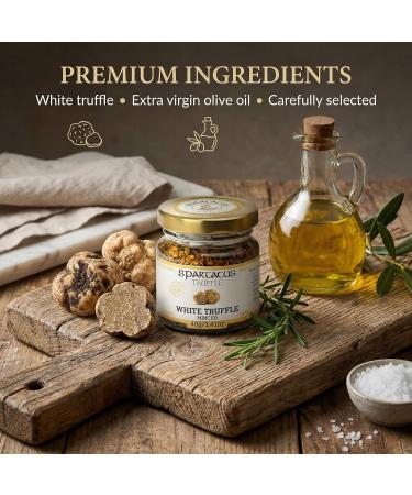Truffe Blanche Hach e 40g Alternative Gourmande la Truffe Noire Truffes Conserv es dans Huile d Olive Extra Vierge D lice Gourmet pour P tes Pizza Risotto & Salades - Buy Online on GoSupps.com