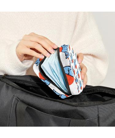 Animal Wolf and Moon Sanitary Napkin Storage Travel Pouch - GIAPB Period Bag Color1063 - Buy Online on GoSupps.com