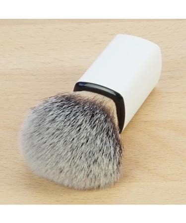 Premium Synthetic Hair Shaving Brush with White Plastic Handle - 10cm Height 21mm Ring | International Shipping Available - Buy Online on GoSupps.com