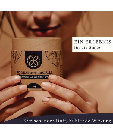 Organic Mentholkristall Sauna Liebenstein 100g - Premium 100% Pure Mint | Sustainable Packaging & Wooden Dosing Spoon | Long-lasting Refreshing Aroma - Buy Online on GoSupps.com