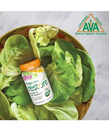 Fergon Iron Restore Chewable Tablets - 27mg Iron for Gentle Energy Support - Non-Constipating Formula - 60 Count - Buy Online on GoSupps.com