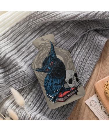 Owl Skeleton Hot Water Bottle with Plush Cover | Hand Warmer for Adults & Kids - 26.5x15.3cm | International Shipping Available - Buy Online on GoSupps.com