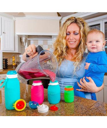 Squeasy Snacker 160ml - Reusable Silicone Baby Food Pouch | BPA PVC & Phthalate Free - Buy Online on GoSupps.com