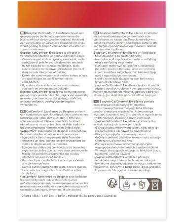 BEAPHAR CATCOMFORT Excellence - Electric Pheromone Diffuser for Cats Reduces Stress and Unwanted Behaviors without Dependence or Drowsiness 1 Plug and 1 Refill of 48 ML - Buy Online on GoSupps.com