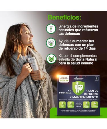 Soria Natural ImmunoForte Kit vitamin C + vitamin D + zinc + echinacea + propolis strengthens the immune system supports recovery set of 35 tablets and natural extracts 42 ml - Buy Online on GoSupps.com