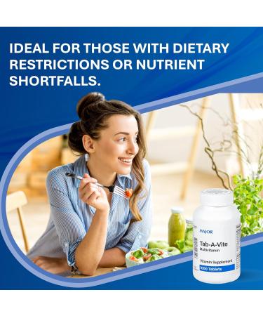MAJOR Tab-A-Vite Multivitamin Tablets - Gluten-Free Multivitamin for Adults Supports Overall Health Multimineral Supplement 1000 Count - Buy Online on GoSupps.com