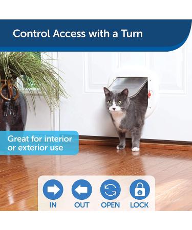 PetSafe Big Cat 4-Way Locking Interior/Exterior Cat Door - Tinted Flap for Large Cats - Weatherproof & Durable - Easy DIY Install - Buy Online on GoSupps.com