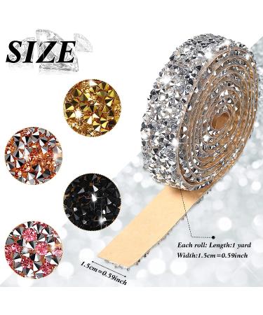5 Rolls Crystal Rhinestone Ribbon - Self-Adhesive Bling Ribbon for DIY Crafts & Party Decor - Mixed Colors Basic Style - Buy Online on GoSupps.com