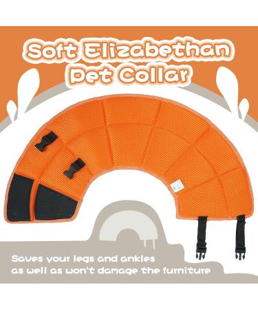 Kuoser Rescue Dog Collar - Adjustable Leak Protection for Dogs | Prevention of Bites & Wounds | XL (Neck 42-55cm) - Orange - Buy Online on GoSupps.com